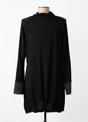 Rochie pulover strânsă pe partea de jos mâneci lungi negru HALOGENE femeie