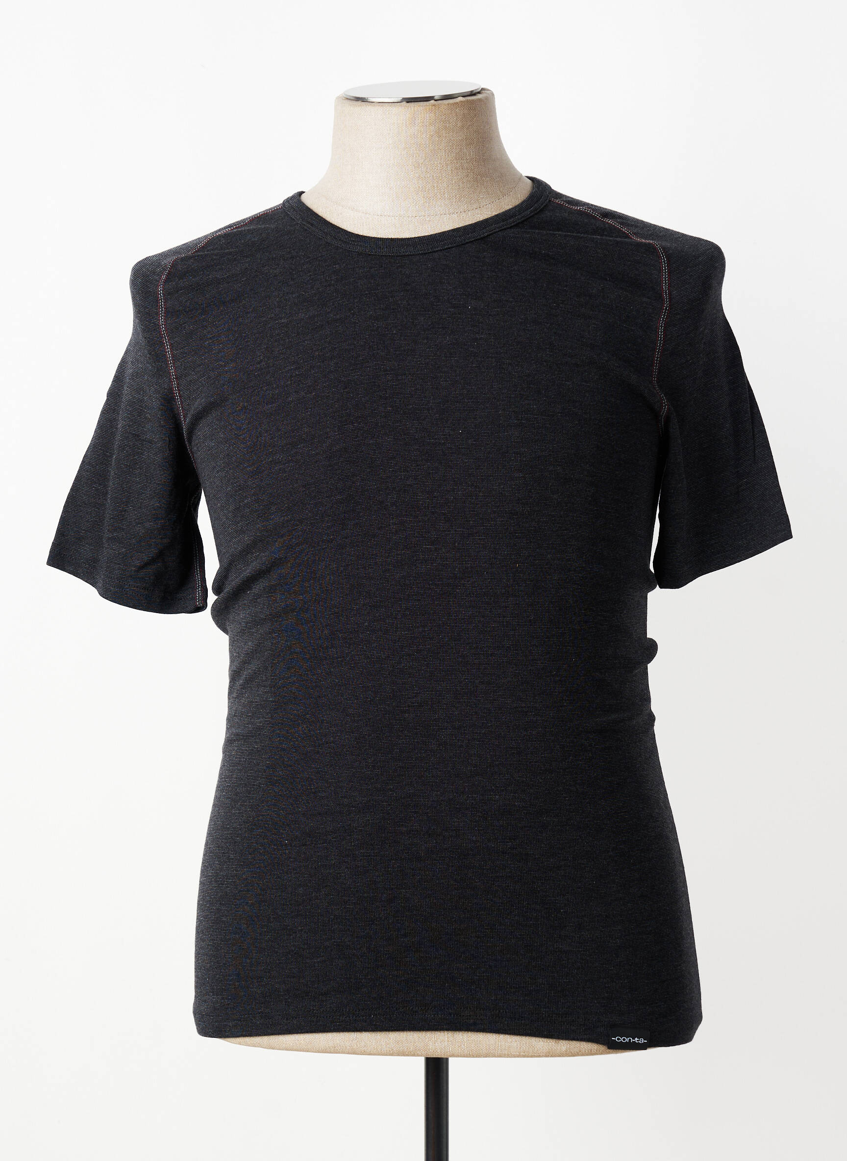 Tricou croială cambrată mâneci scurte negru CON-TA bărbat