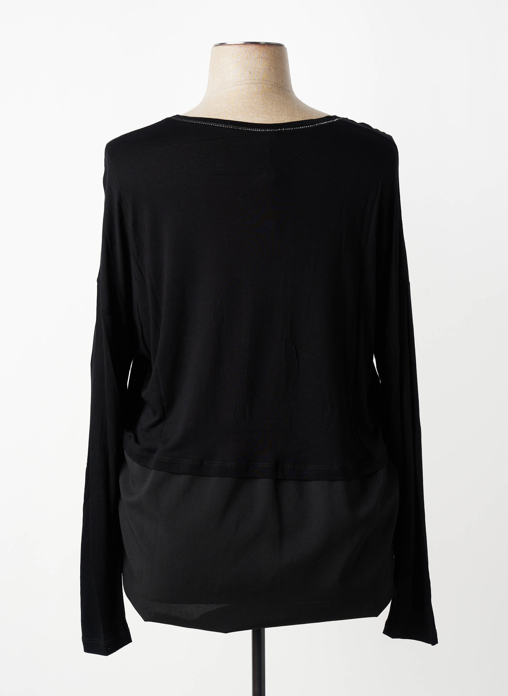 Top mâneci lungi mâneci lungi negru CONCEPT K femeie