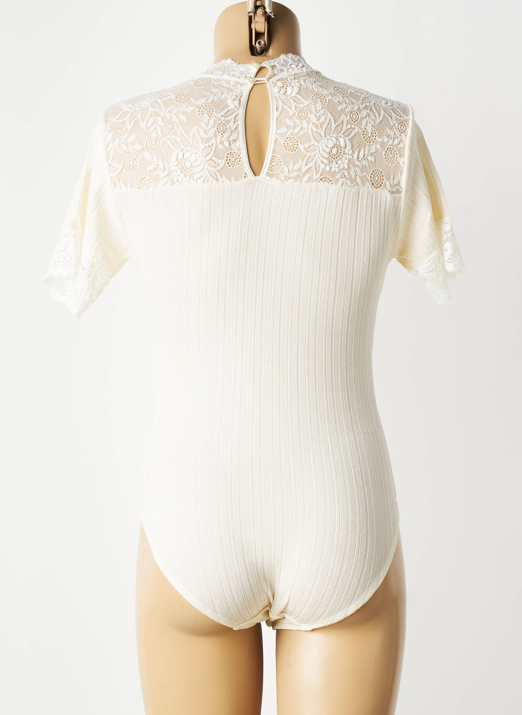 Body elasticitate mâneci scurte bej ANNE DARCEY femeie