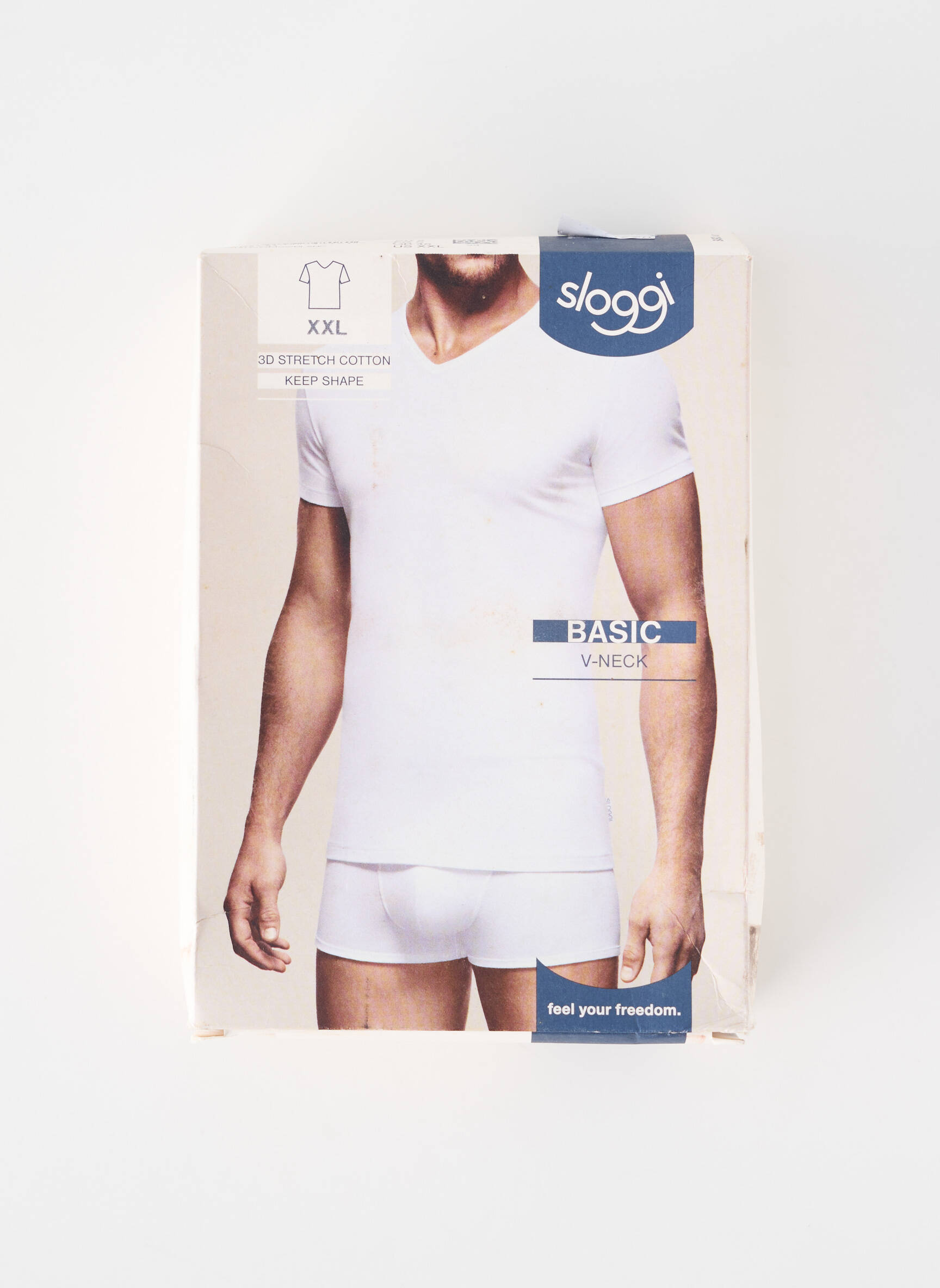 Tricou croială cambrată mâneci scurte alb SLOGGI bărbat