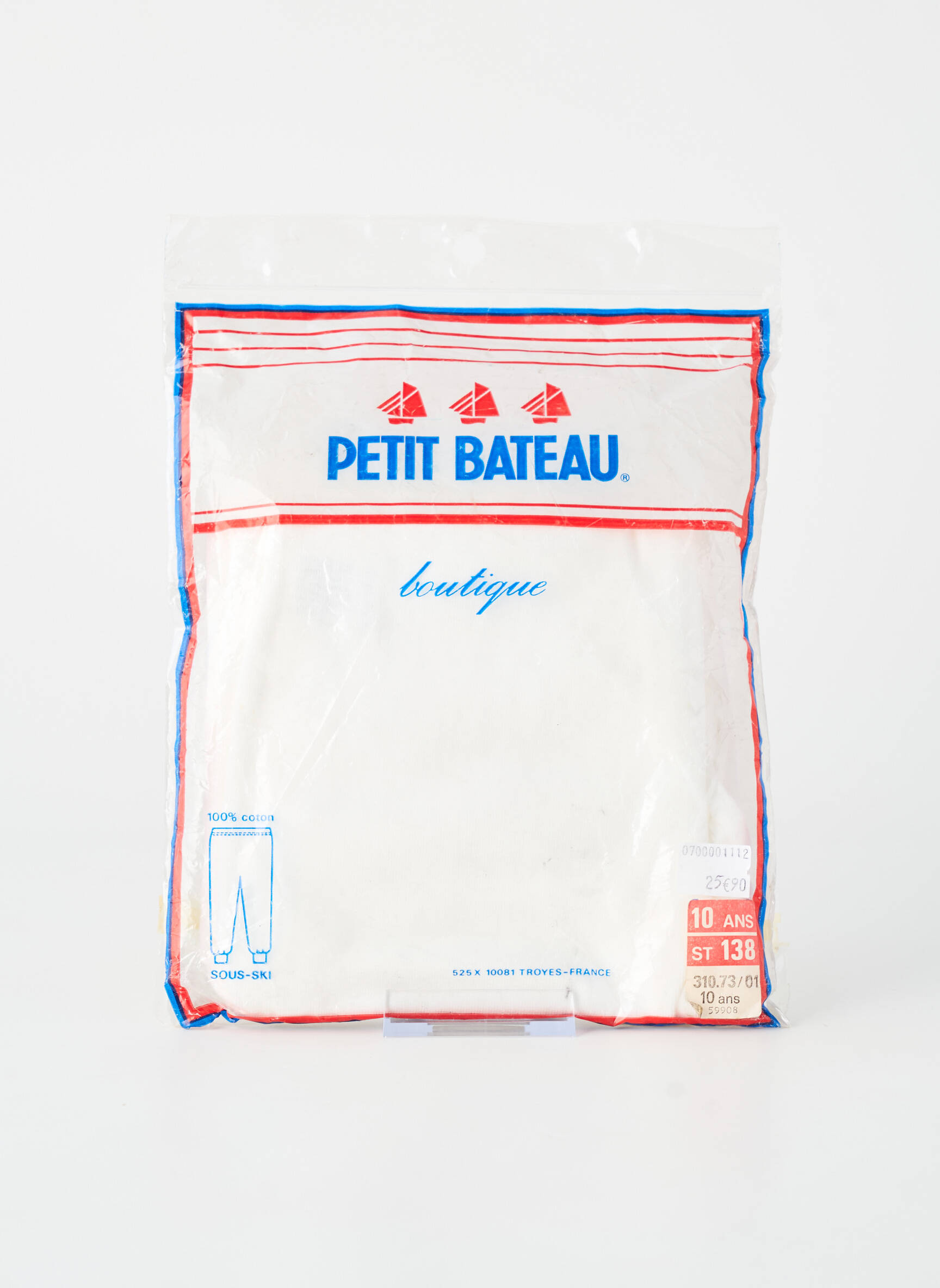 Trening elasticitate talie elastică alb PETIT BATEAU băiat