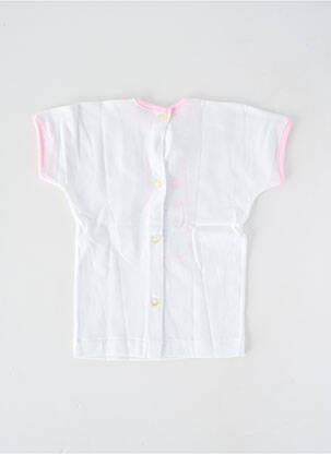 Tricou croială cambrată mâneci scurte roz PETIT BATEAU fată