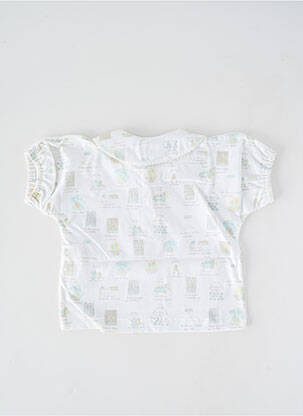 Tricou guler claudine mâneci scurte alb PETIT BATEAU fată