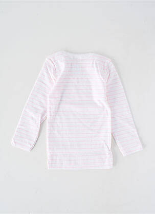 Tricou croială cambrată mâneci lungi roz PETIT BATEAU fată