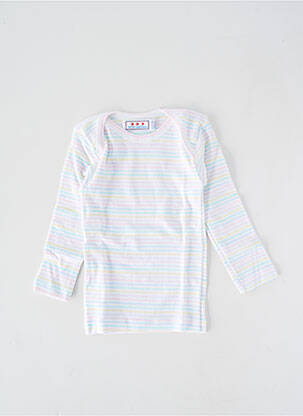 Tricou croială cambrată mâneci lungi roz PETIT BATEAU fată