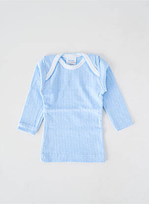 Tricou croială cambrată mâneci lungi albastru PETIT BATEAU fată