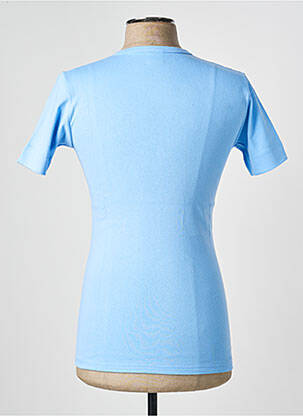 Tricou guler în v mâneci scurte albastru ARMOR LUX femeie