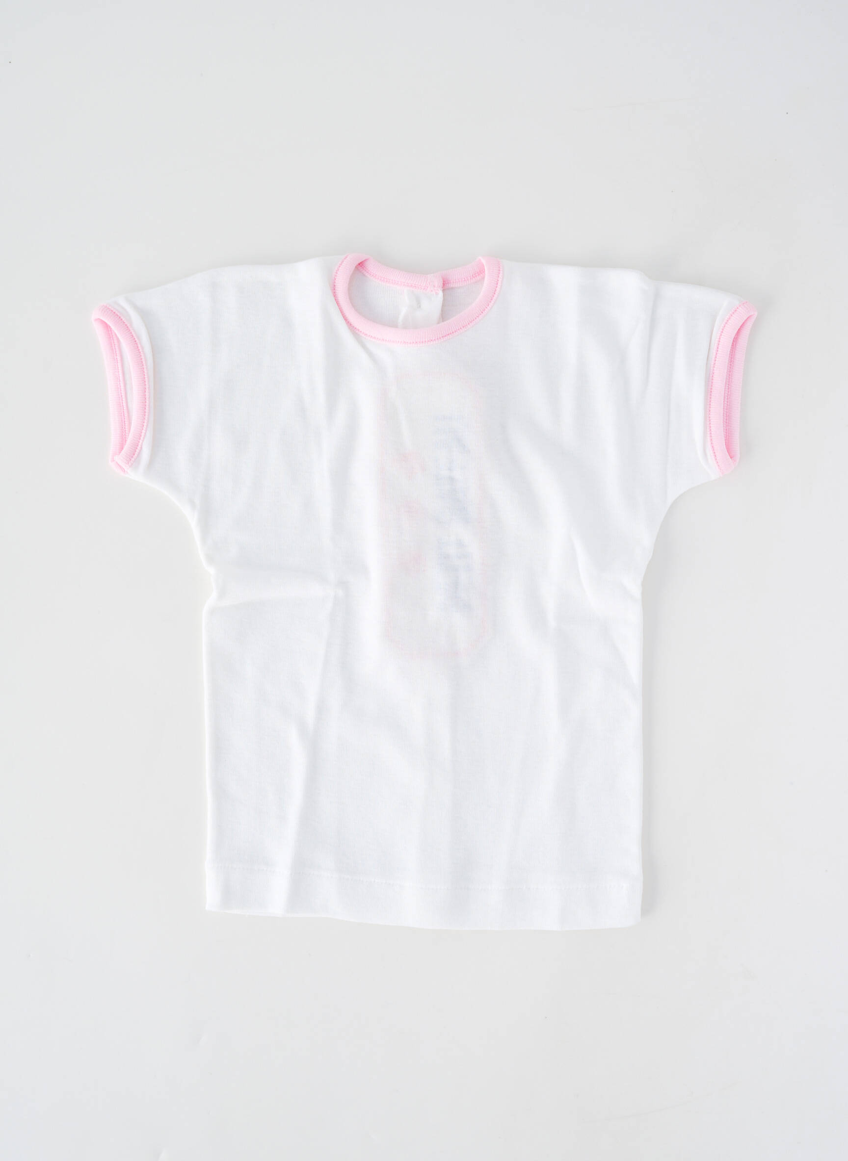 Tricou croială cambrată mâneci scurte roz PETIT BATEAU fată