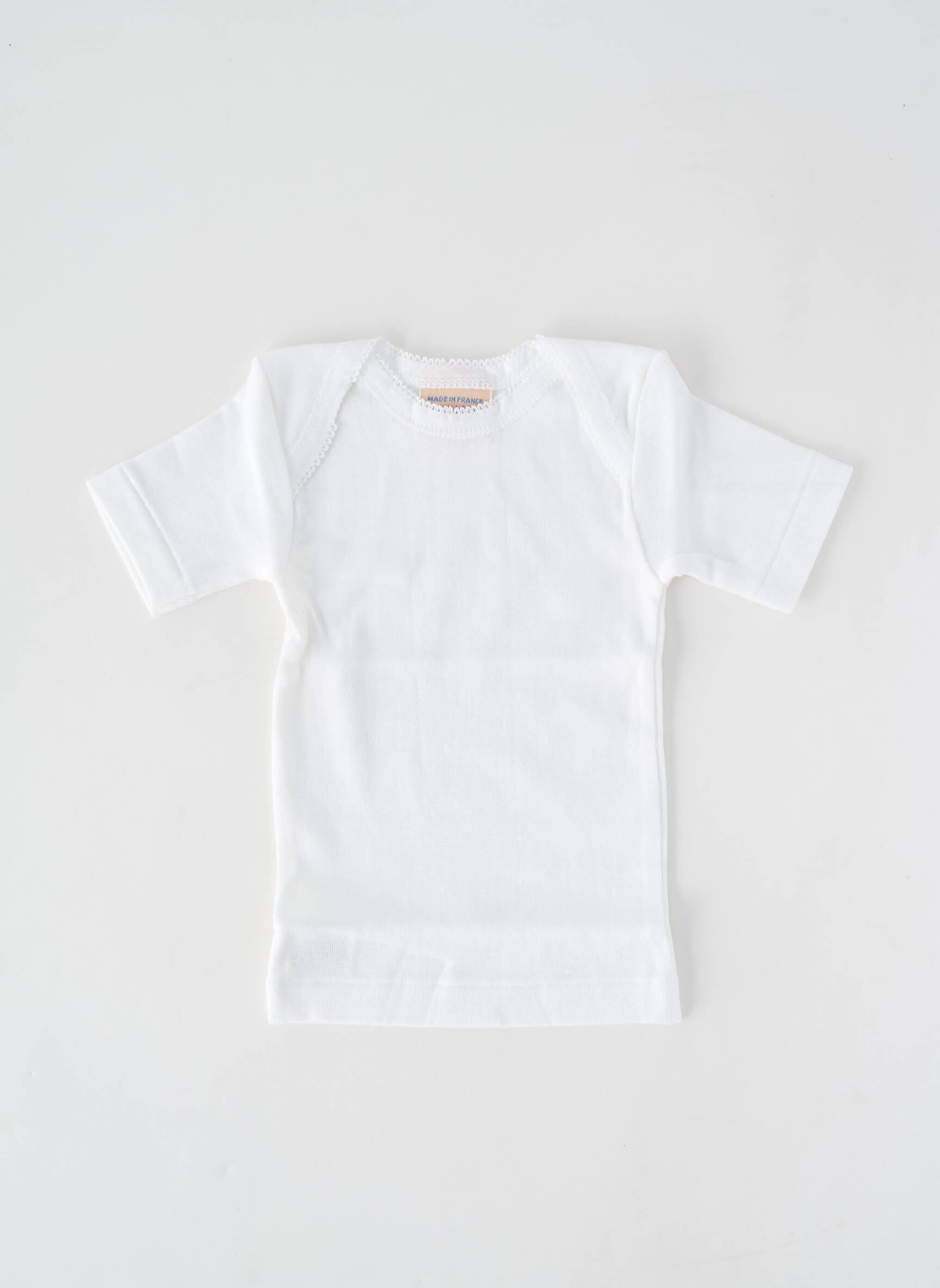 Tricou elasticitate mâneci scurte alb PETIT BATEAU copil