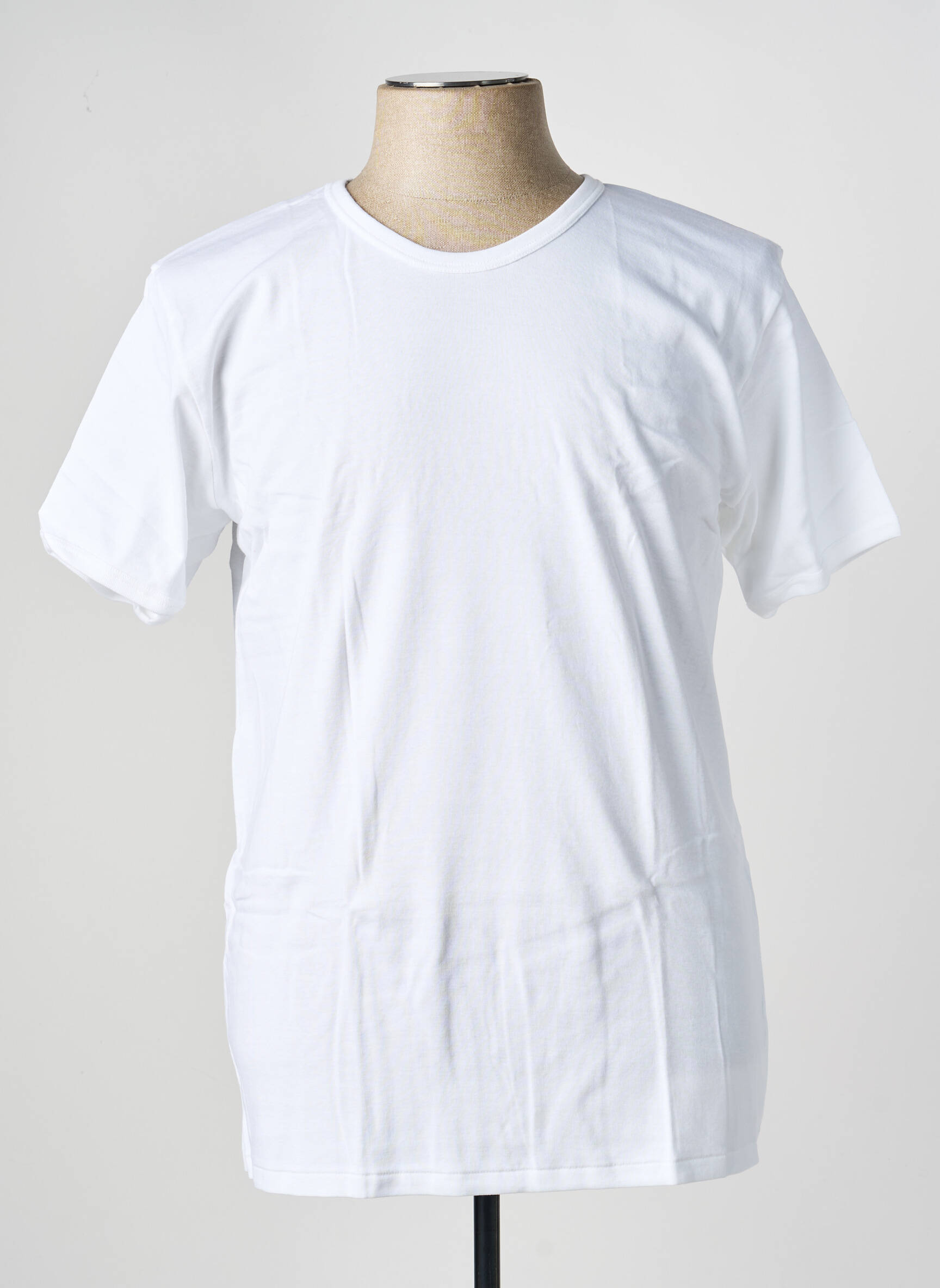 Tricou elasticitate mâneci scurte alb ACHEL bărbat
