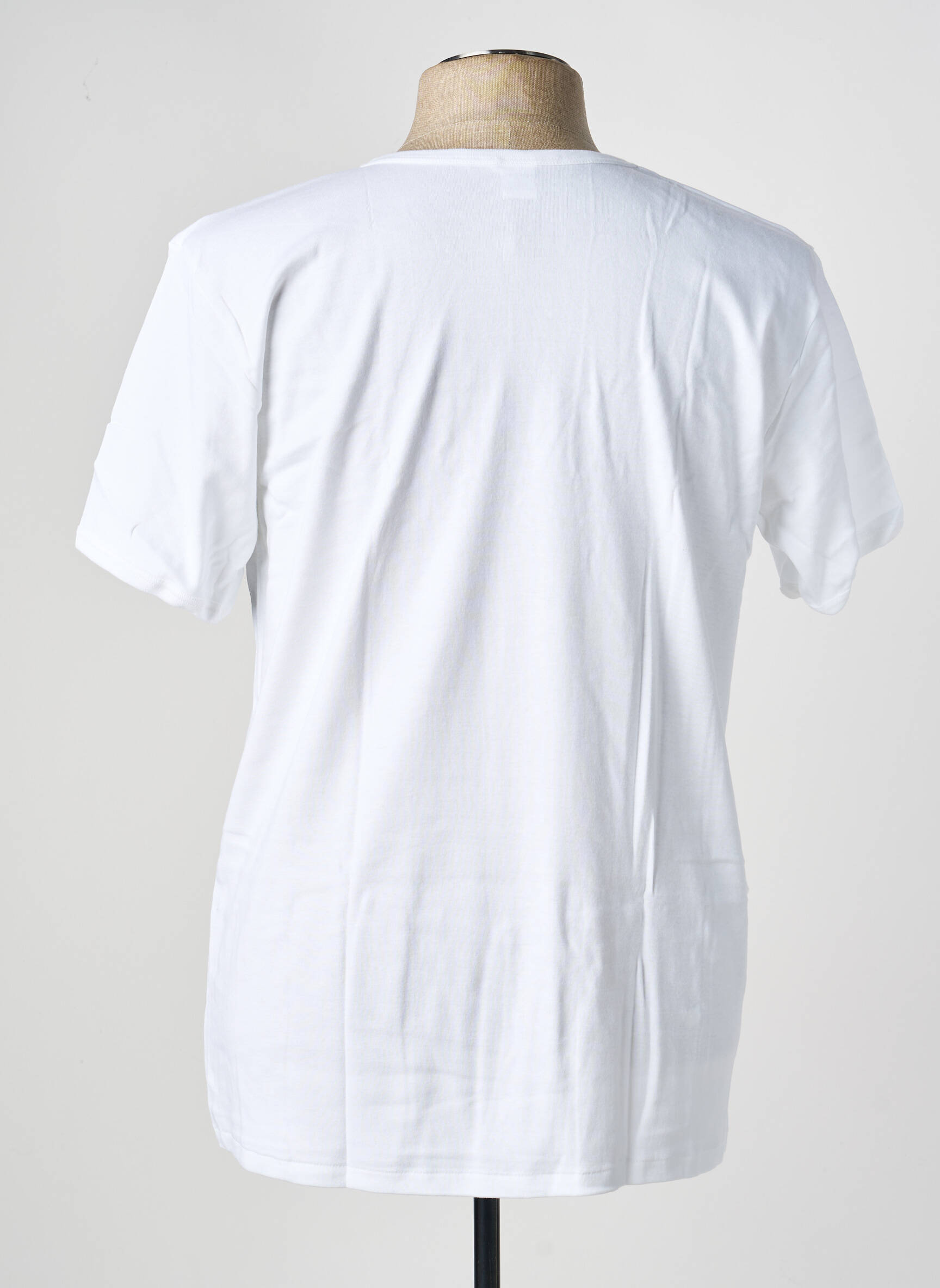 Tricou elasticitate mâneci scurte alb ACHEL bărbat