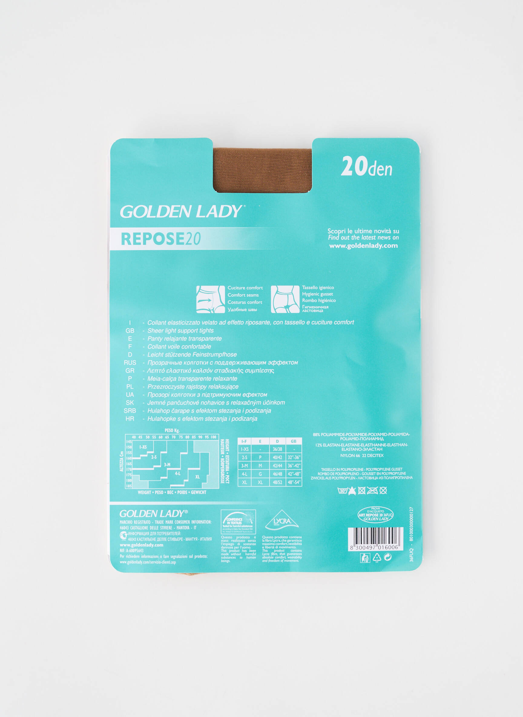 Colanți elasticitate bej GOLDEN LADY femeie
