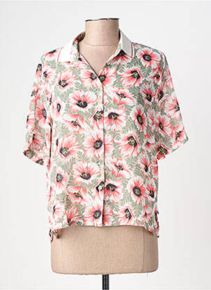 Cămașă imprimeu floral mâneci scurte portocalie PEPE JEANS femeie