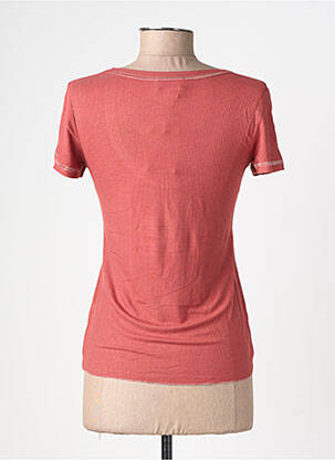 Tricou elasticitate mâneci scurte portocalie GRACE & MILA femeie