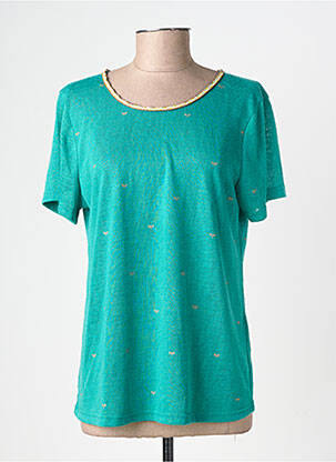 Tricou serigrafie mâneci scurte verde GRACE & MILA femeie