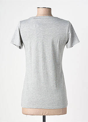 Tricou serigrafie flockată mâneci scurte gri PEPE JEANS femeie