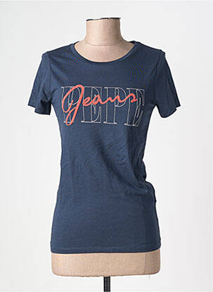 Tricou serigrafie mâneci scurte albastru PEPE JEANS femeie