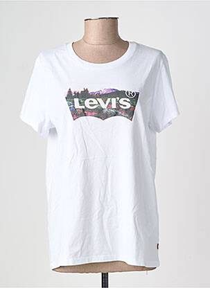 Tricou serigrafie mâneci scurte alb LEVI'S femeie
