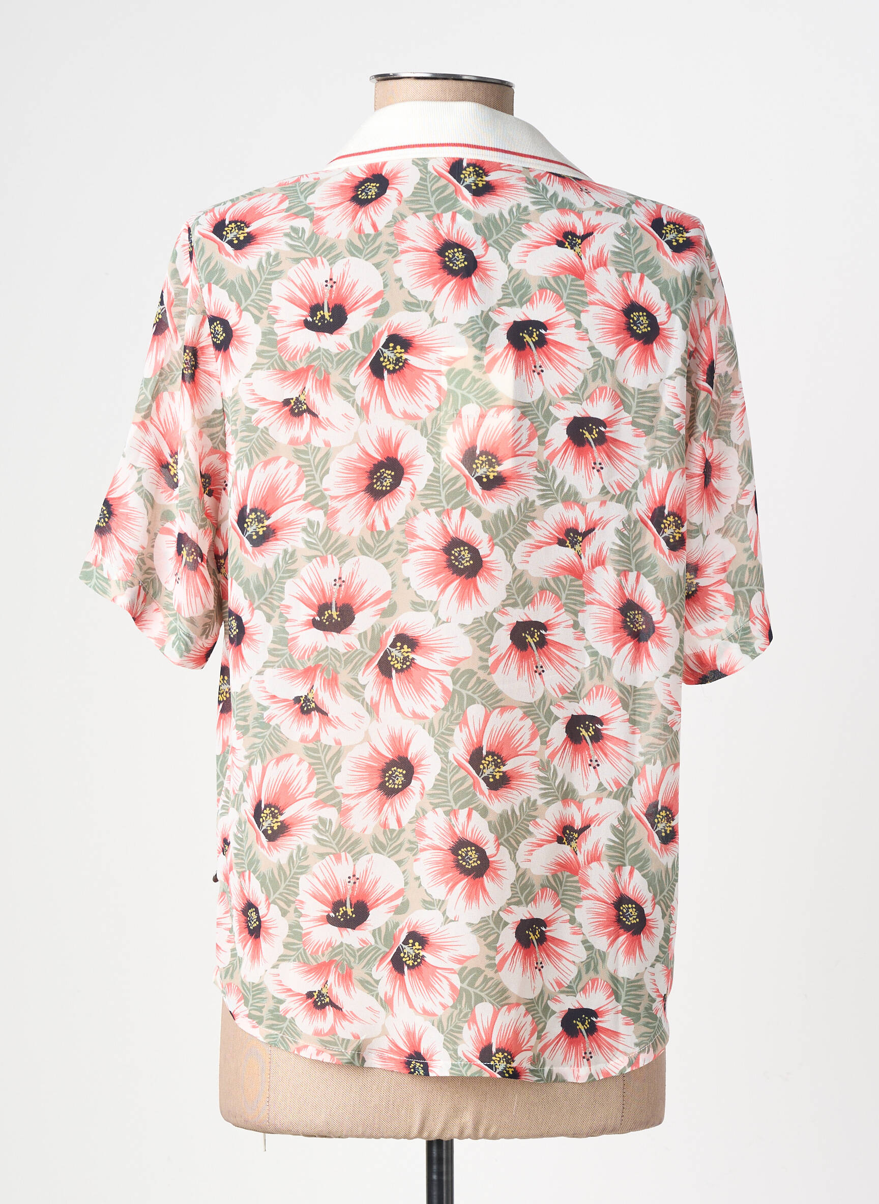 Cămașă imprimeu floral mâneci scurte portocalie PEPE JEANS femeie