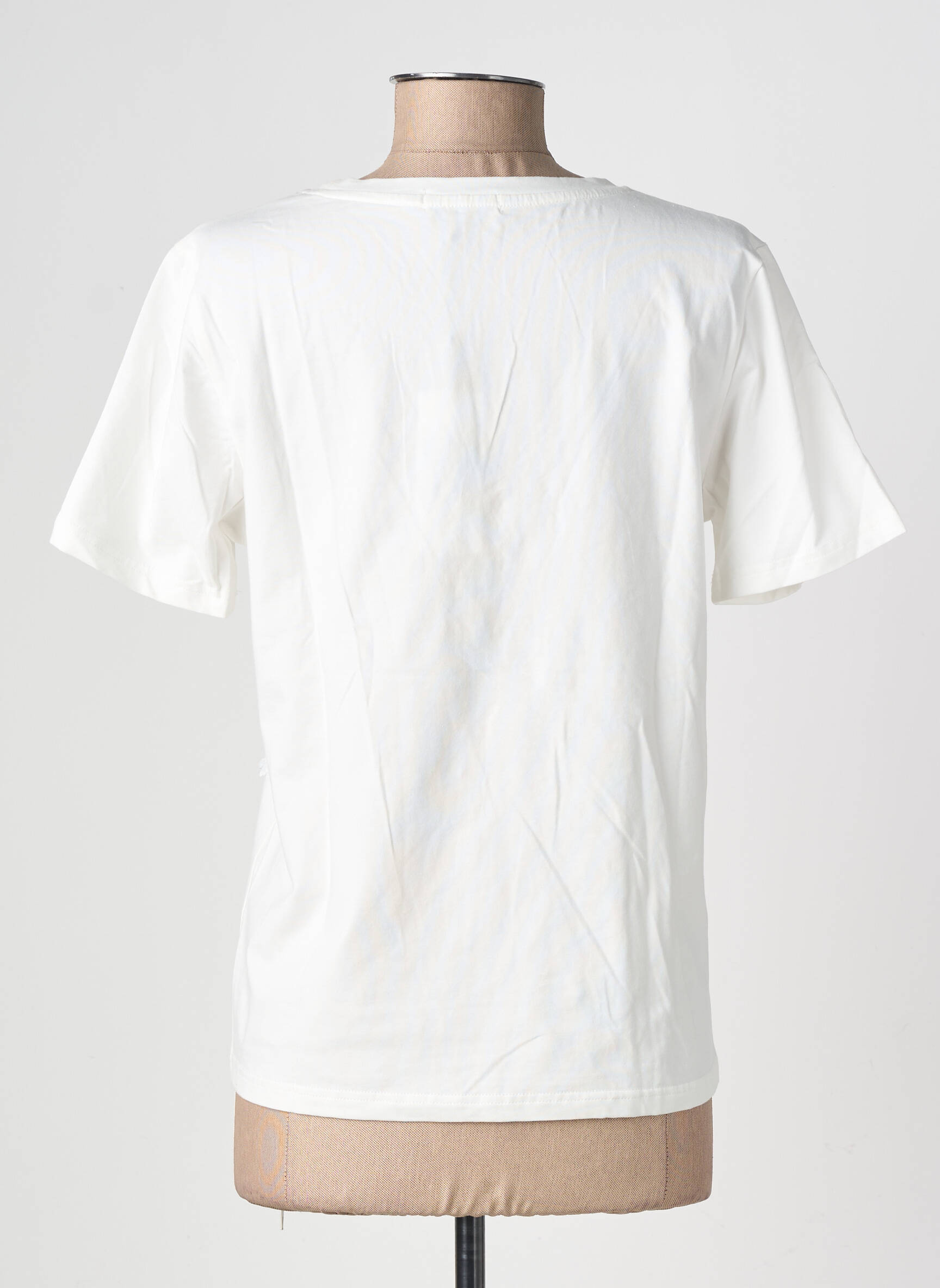 Tricou croială dreaptă mâneci scurte alb MOLLY BRACKEN femeie
