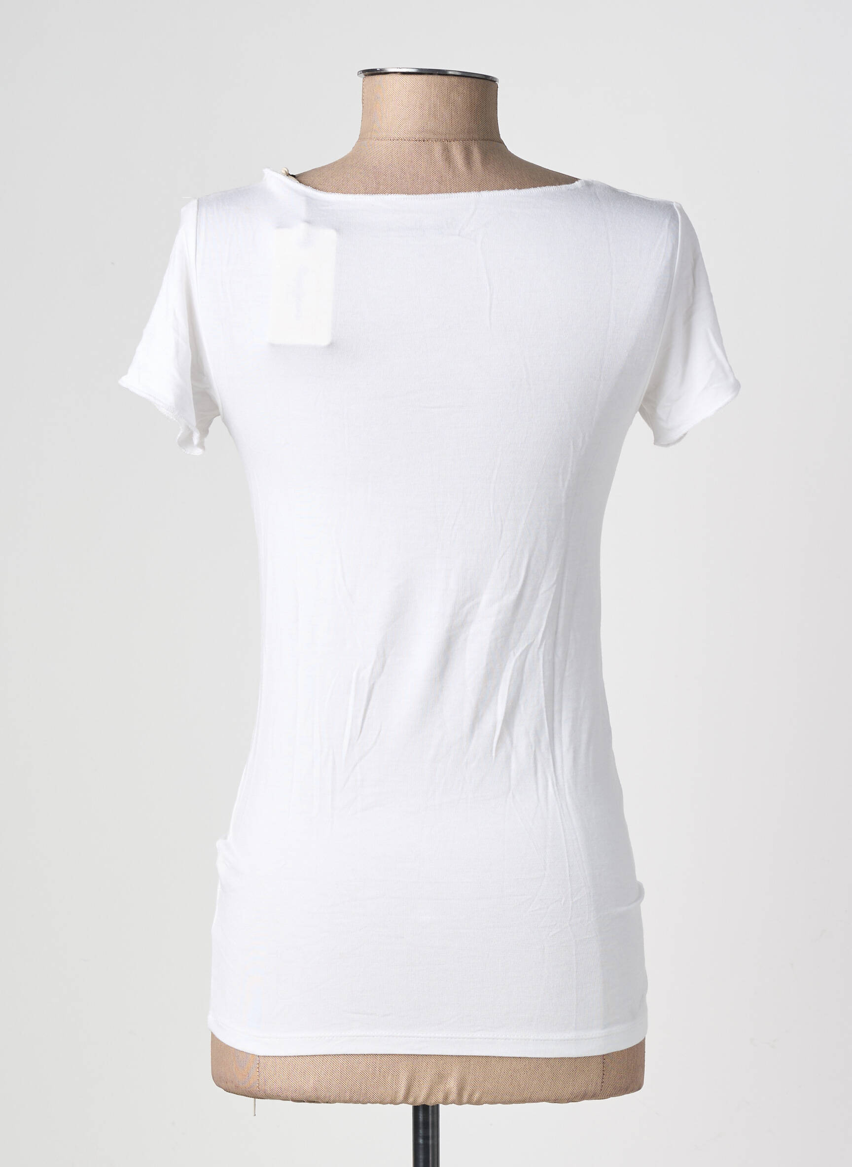 Tricou elasticitate mâneci scurte alb PEPE JEANS femeie