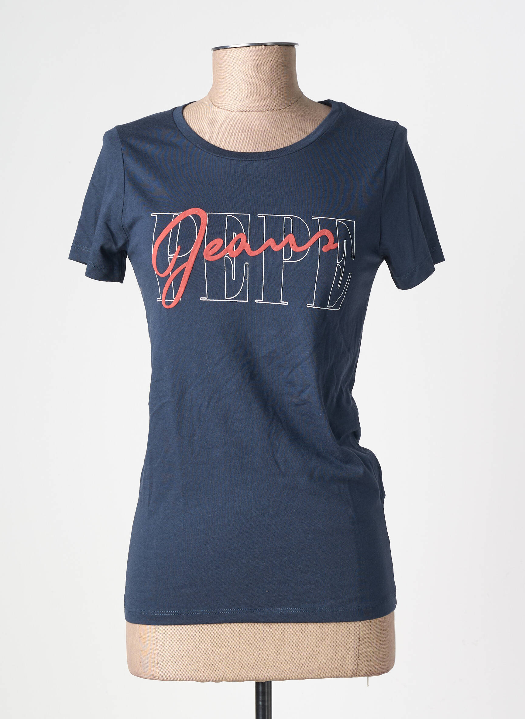 Tricou serigrafie mâneci scurte albastru PEPE JEANS femeie