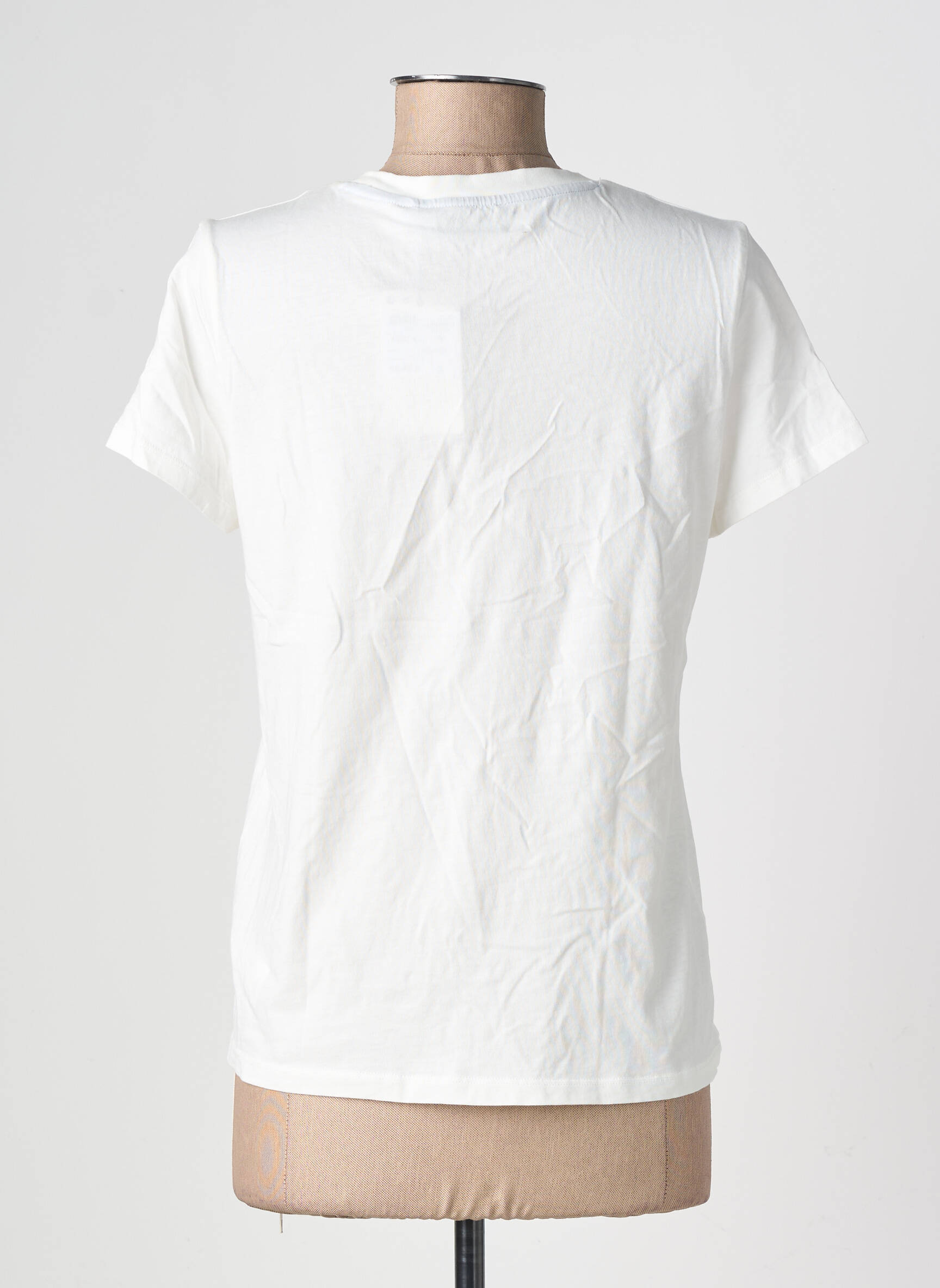 Tricou serigrafie mâneci scurte alb DESIGUAL femeie