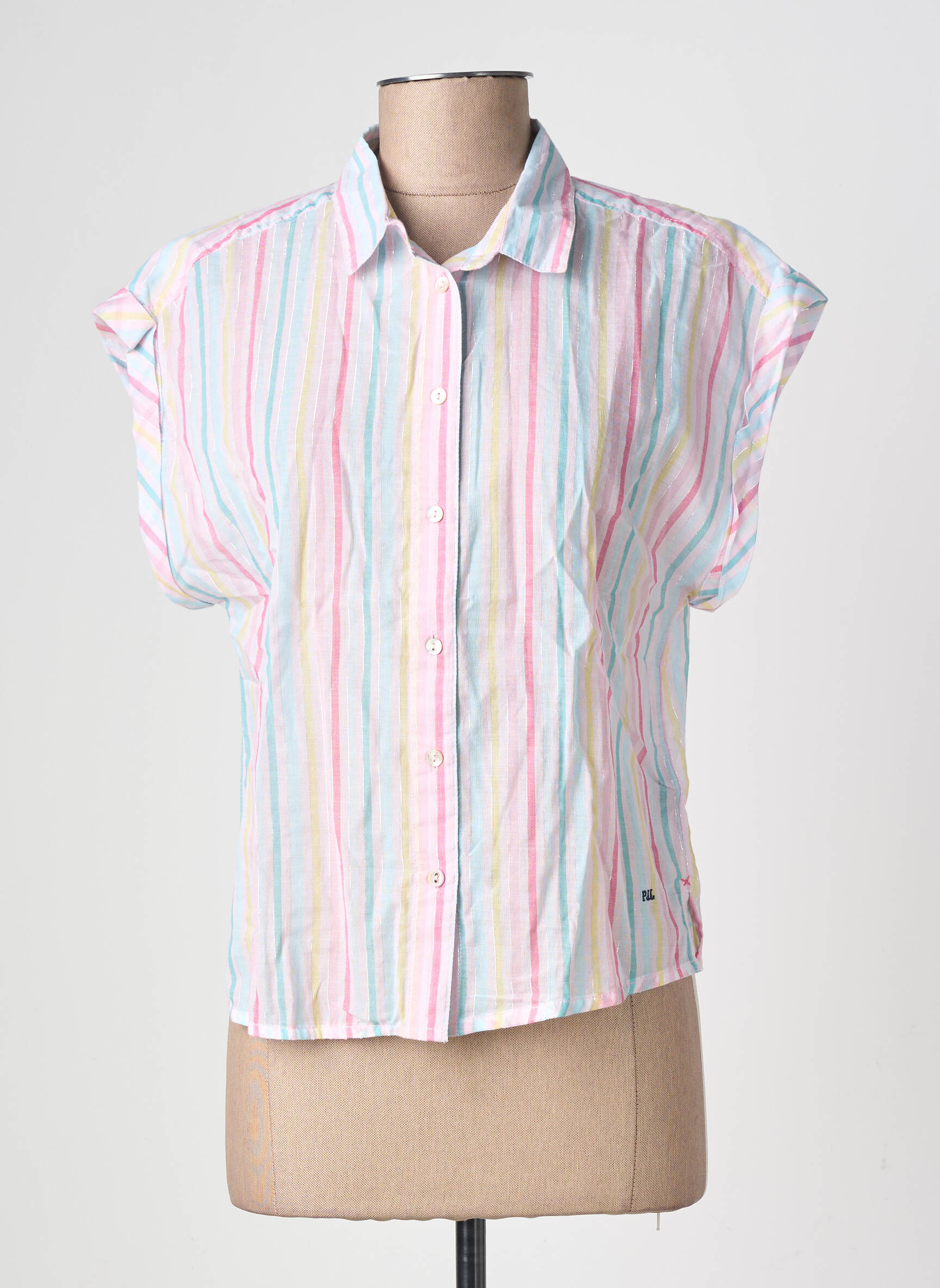 Cămașă croială fluidă mâneci scurte roz PEPE JEANS femeie