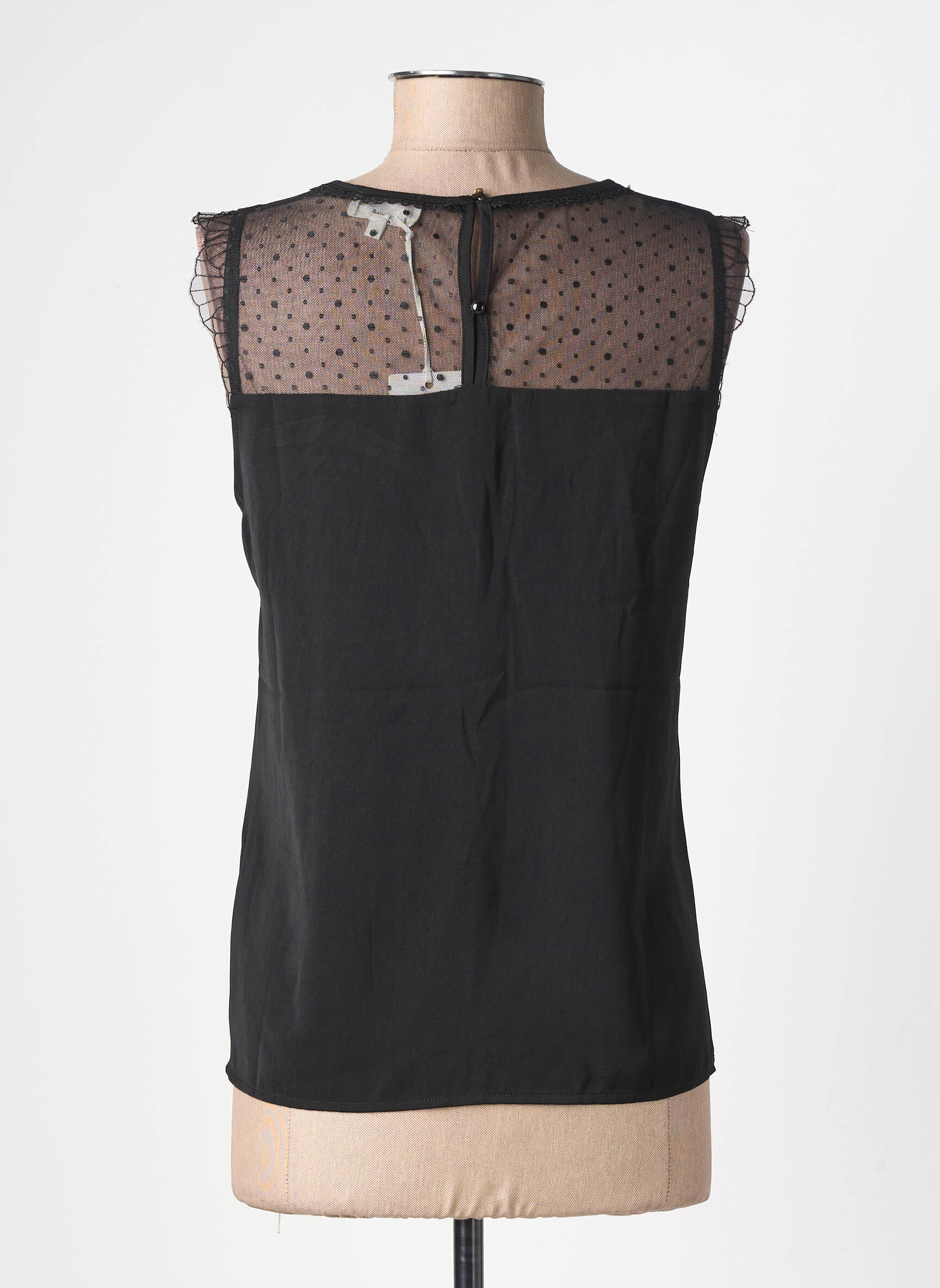 Top elasticitate fără mâneci negru GRACE & MILA femeie