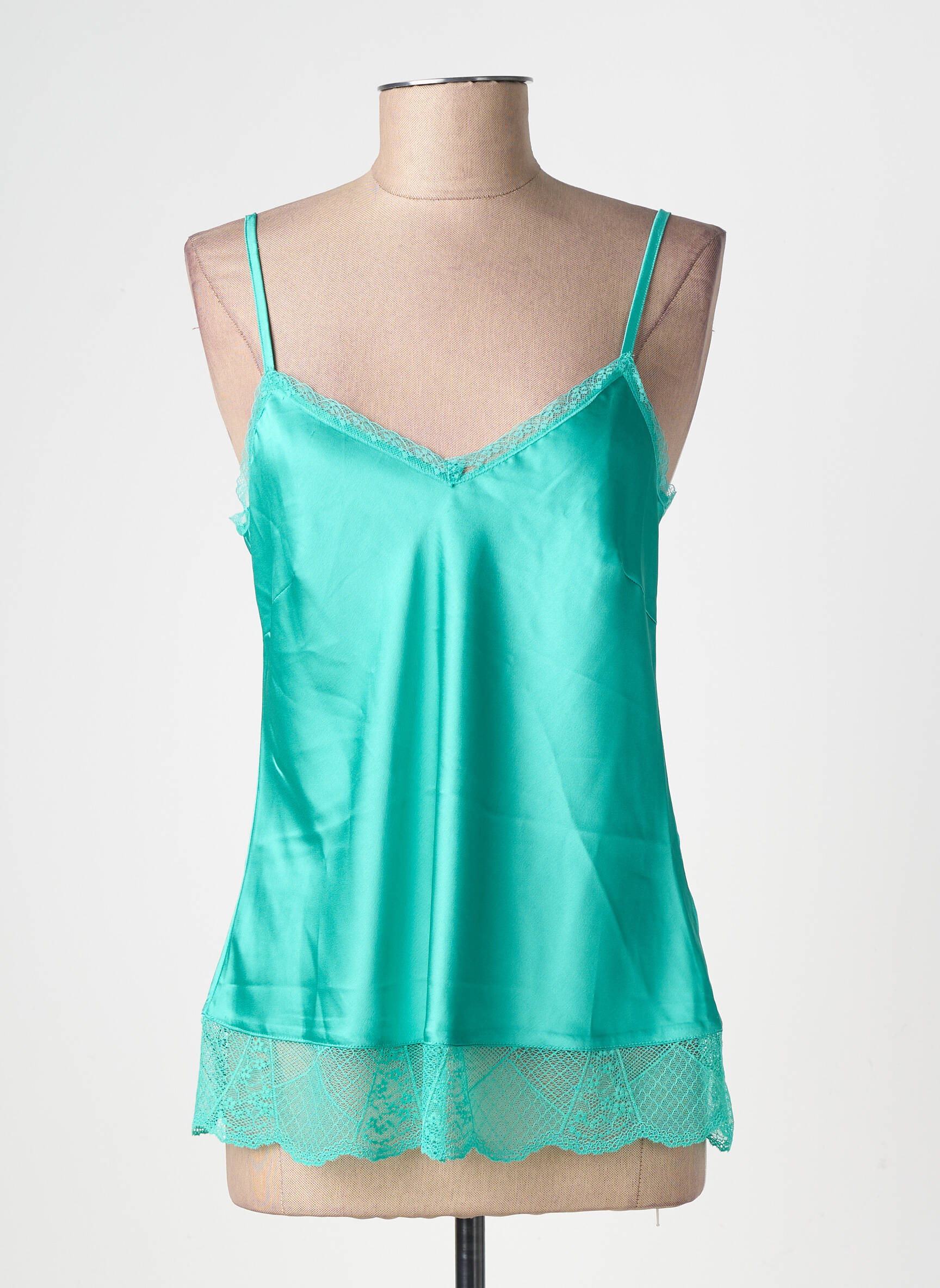 Top elasticitate bretele subțiri verde MOLLY BRACKEN femeie