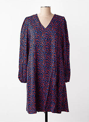 Rochie midi imprimeu fantezie mâneci lungi albastru ESPRIT DE LA MER femeie