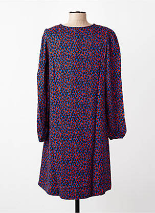 Rochie midi imprimeu fantezie mâneci lungi albastru ESPRIT DE LA MER femeie