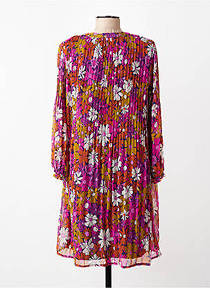 Rochie midi imprimeu floral mâneci lungi violet LA PETITE ETOILE femeie