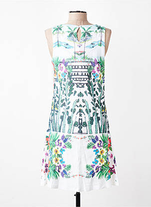 Rochie midi fără mâneci fără mâneci alb DESIGUAL femeie