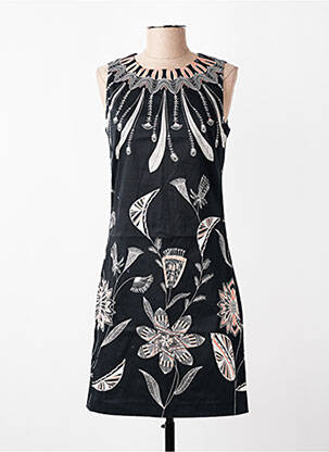 Rochie midi fără mâneci fără mâneci negru DESIGUAL femeie