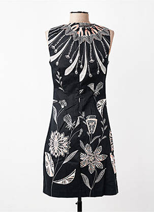 Rochie midi fără mâneci fără mâneci negru DESIGUAL femeie
