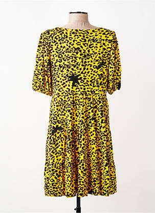 Rochie scurtă mâneci scurte mâneci scurte galben DESIGUAL femeie