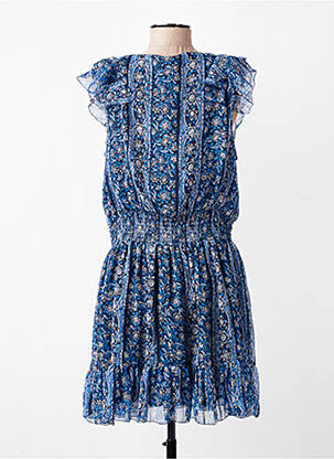 Rochie midi imprimeu fantezie mâneci scurte albastru PEPE JEANS femeie