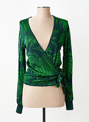 Tricou imprimeu fantezie mâneci lungi verde DESIGUAL femeie