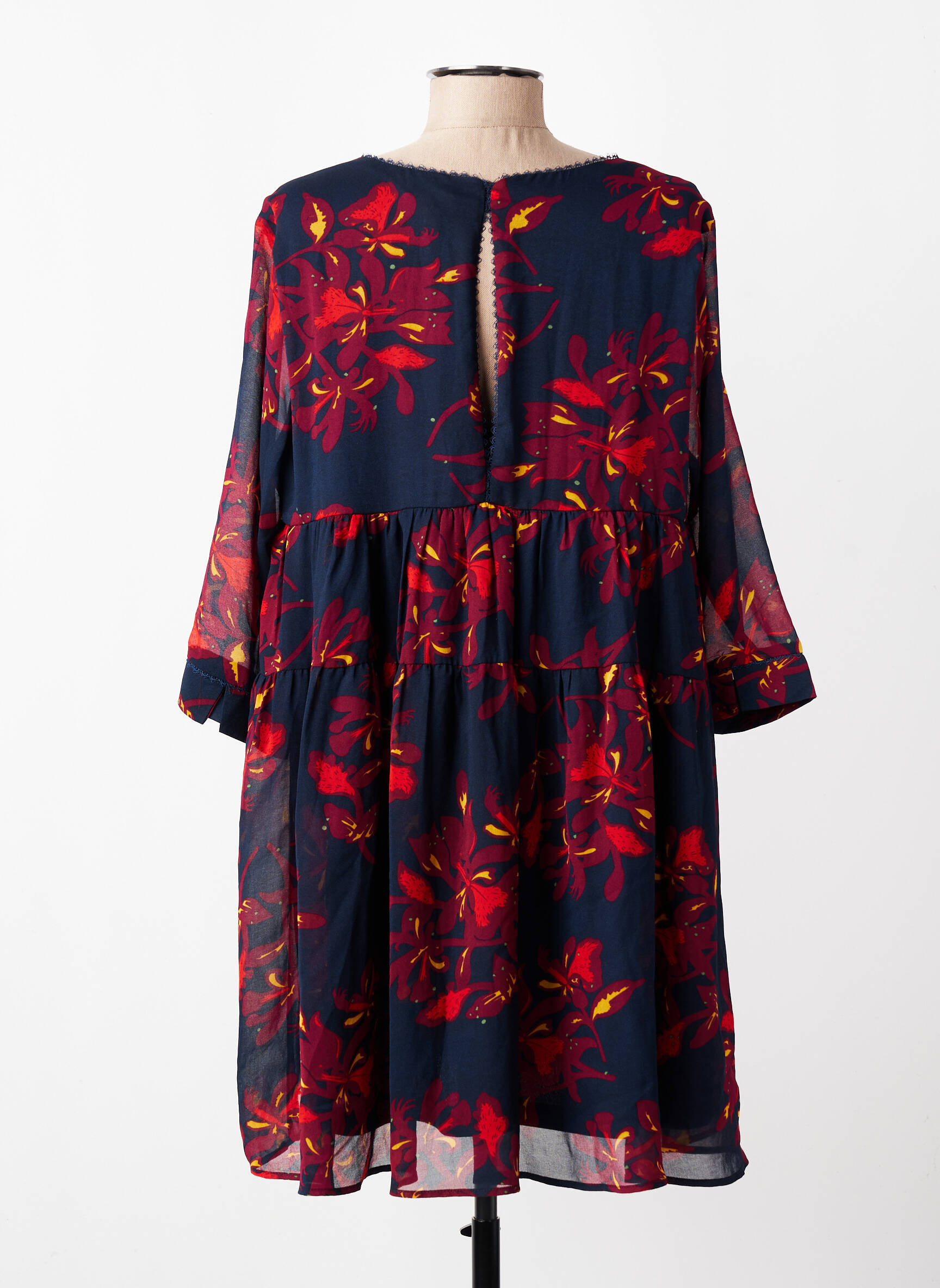 Rochie scurtă mâneci lungi mâneci lungi albastru GRACE & MILA femeie