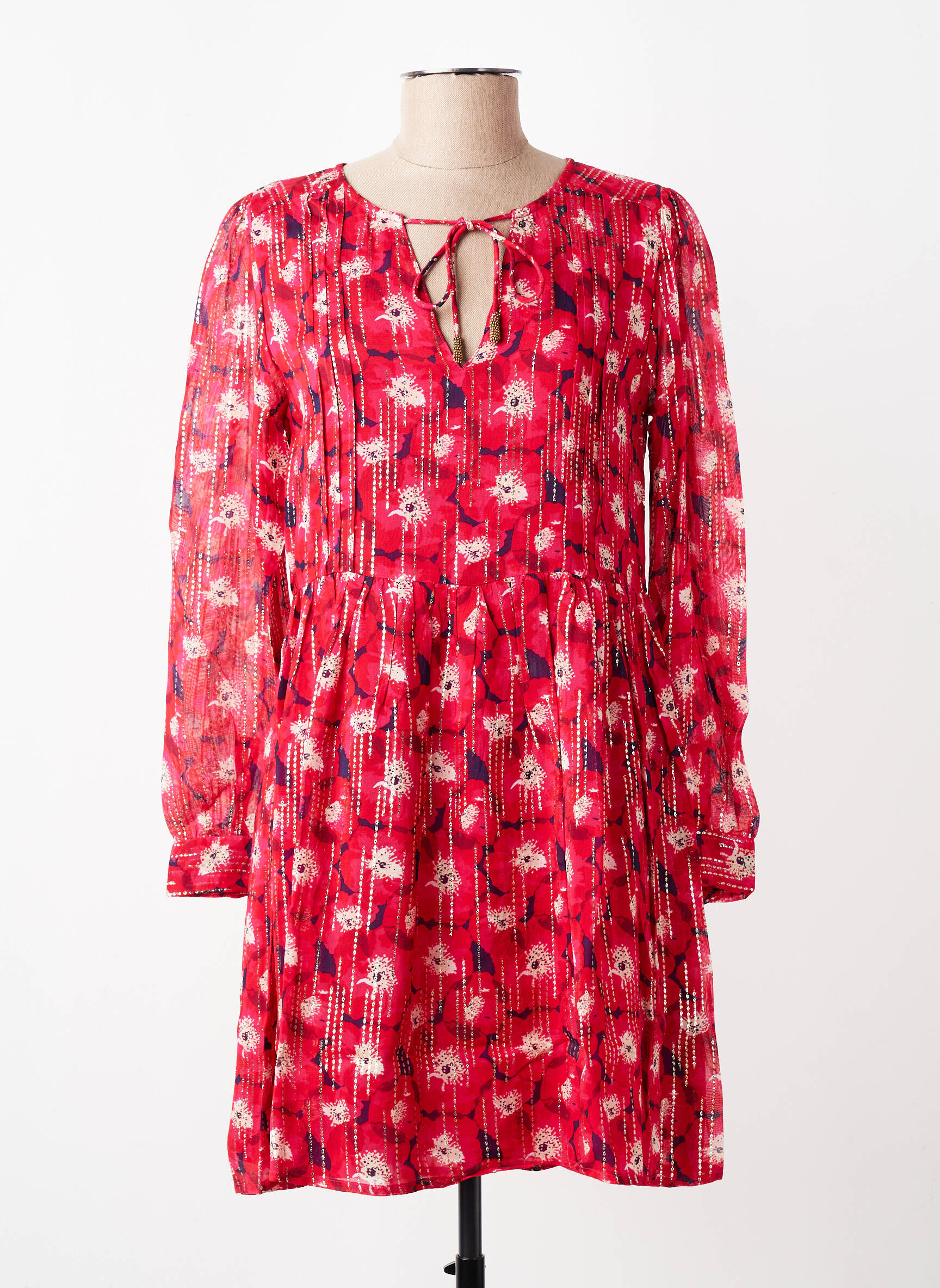 Rochie scurtă mâneci lungi mâneci lungi roșu LA PETITE ETOILE femeie