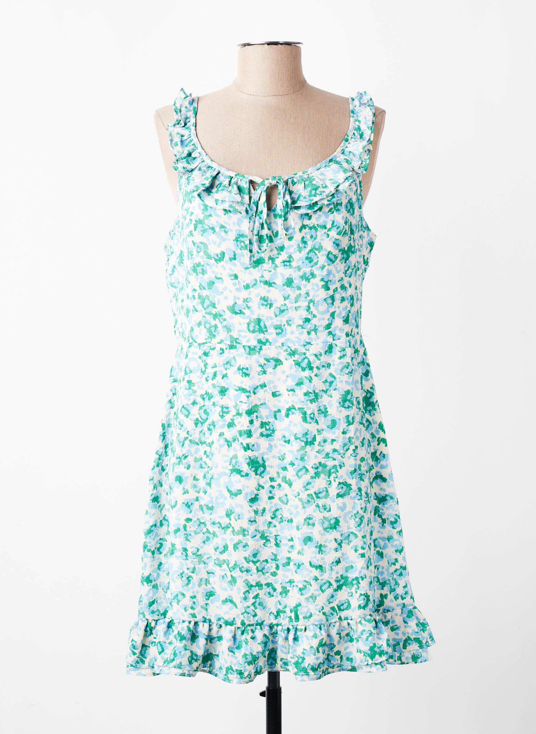 Rochie midi imprimeu fantezie bretele subțiri verde MOLLY BRACKEN femeie