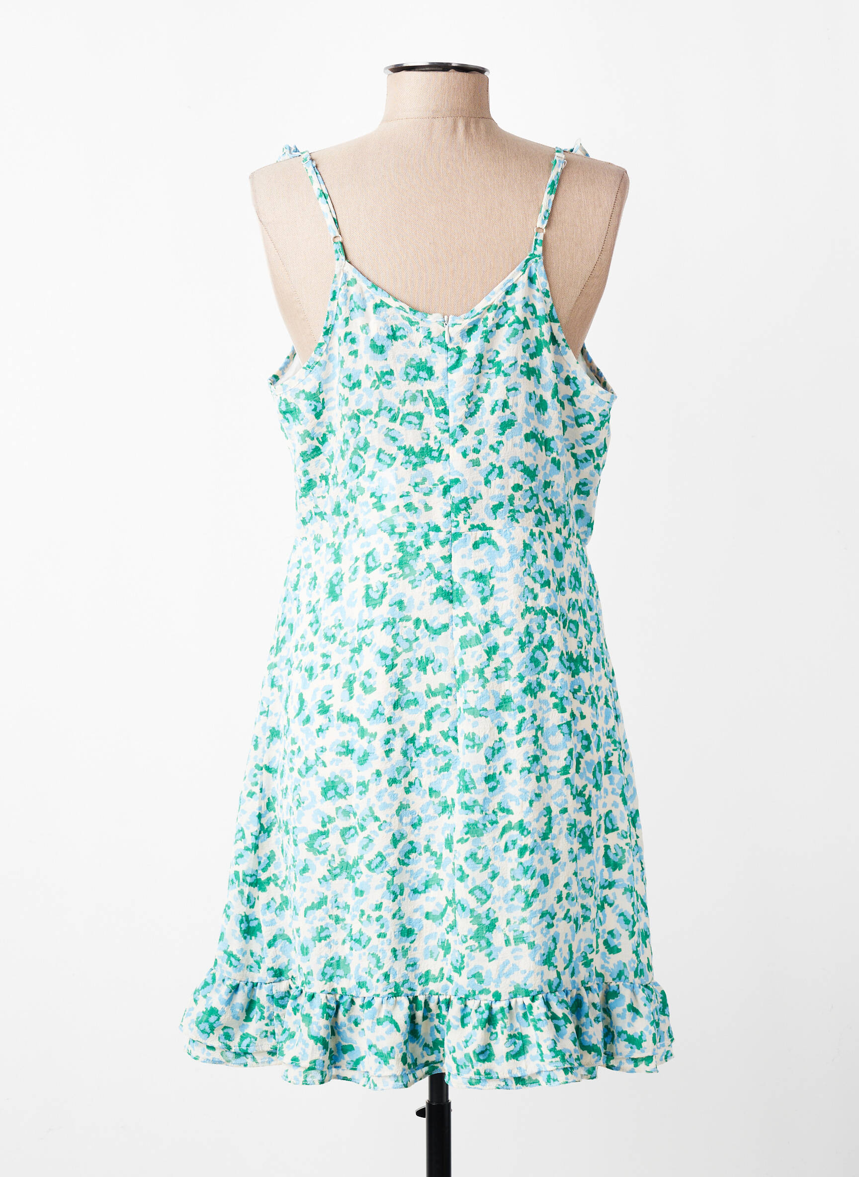 Rochie midi imprimeu fantezie bretele subțiri verde MOLLY BRACKEN femeie
