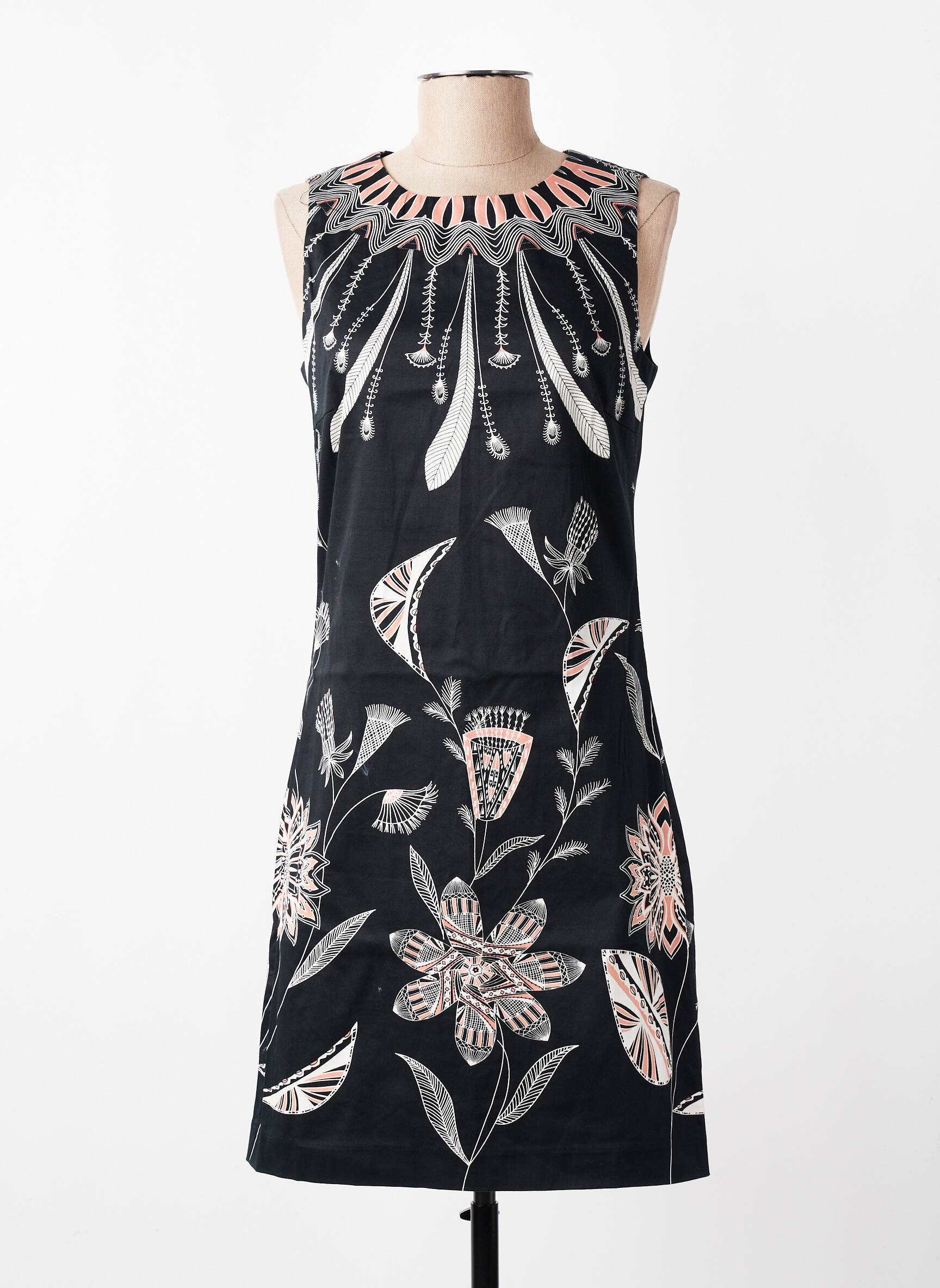 Rochie midi fără mâneci fără mâneci negru DESIGUAL femeie