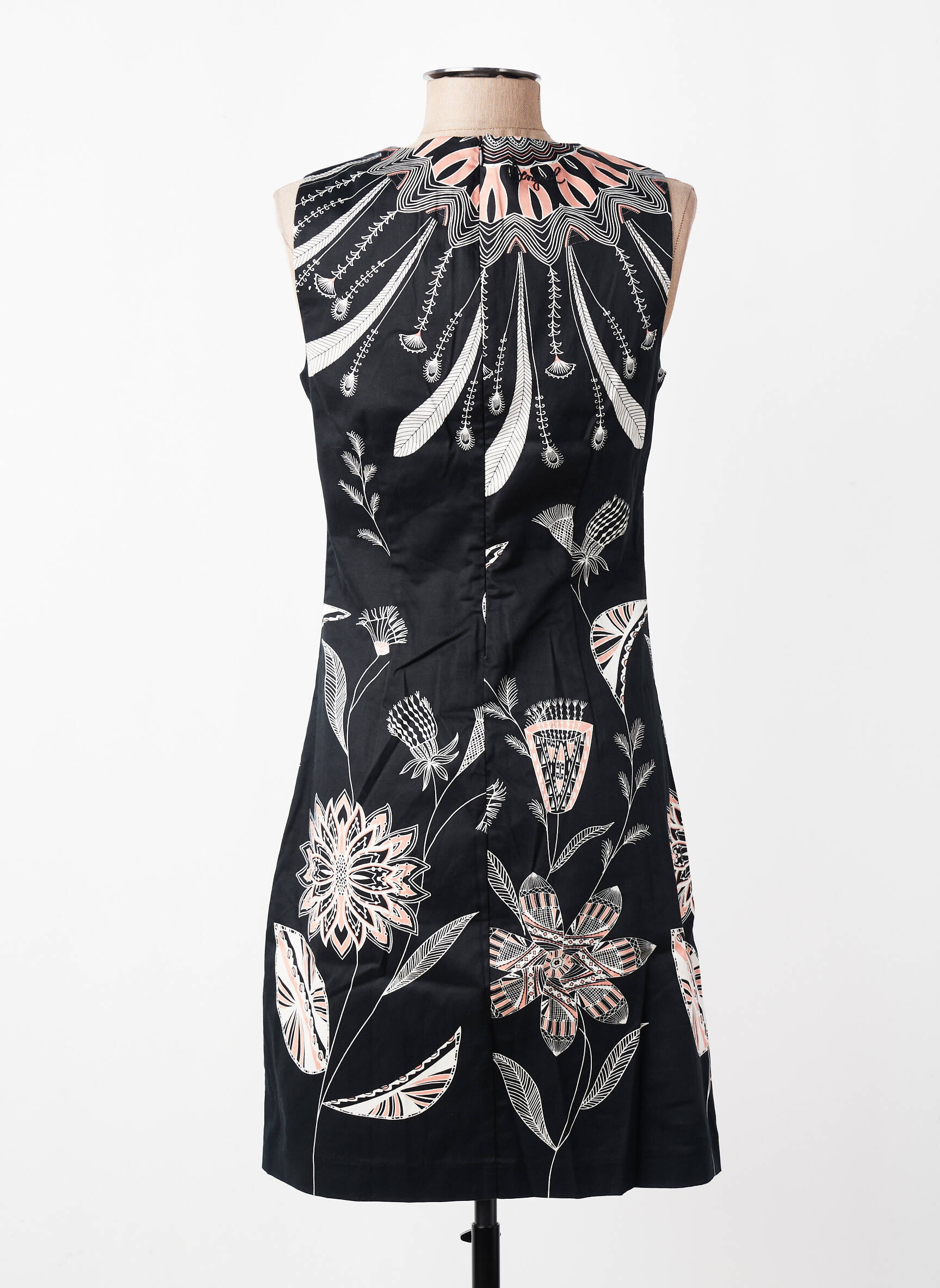 Rochie midi fără mâneci fără mâneci negru DESIGUAL femeie