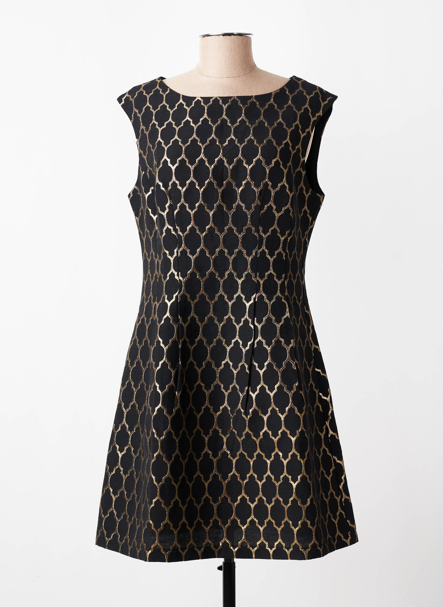 Rochie scurtă închidere cu fermoar la spate mâneci scurte negru MOLLY BRACKEN femeie