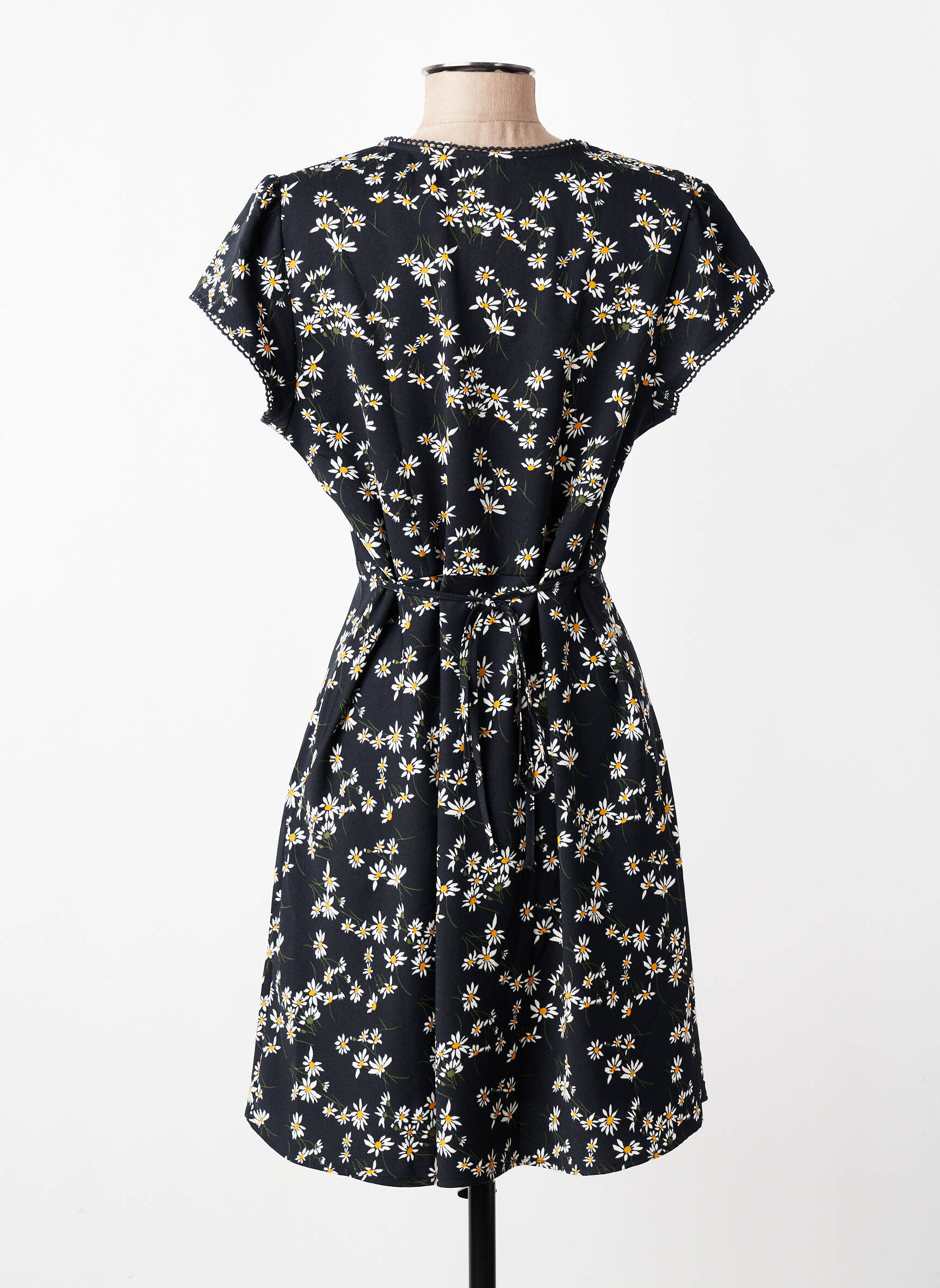 Rochie midi imprimeu fantezie mâneci scurte negru LEVI'S femeie