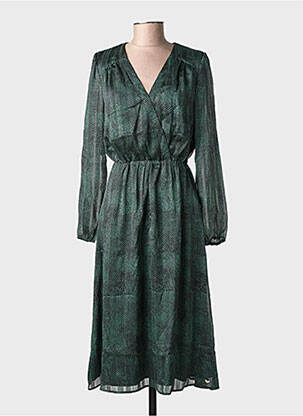 Rochie midi imprimeu fantezie mâneci lungi verde LPB LES PETITES BOMBES  femeie