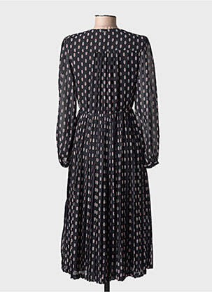 Rochie midi imprimeu fantezie mâneci lungi negru PEPE JEANS femeie